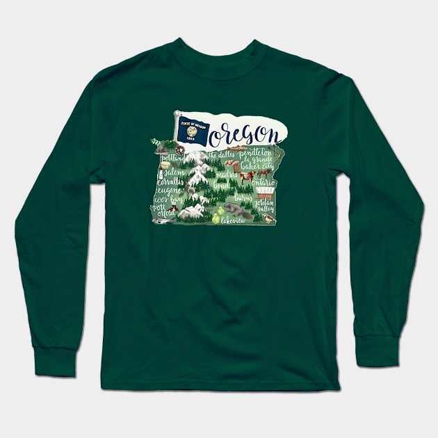 Oregon Long Sleeve T-Shirt by Rogue Clone